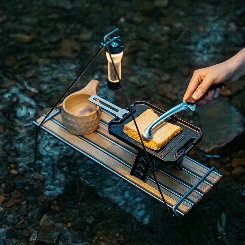 COOUT SPRINGHILL Outdoor Mini Grill Pan Lightweight Camping Portable Spider Oven Grill Pan with Scald Resistant Handles view 3