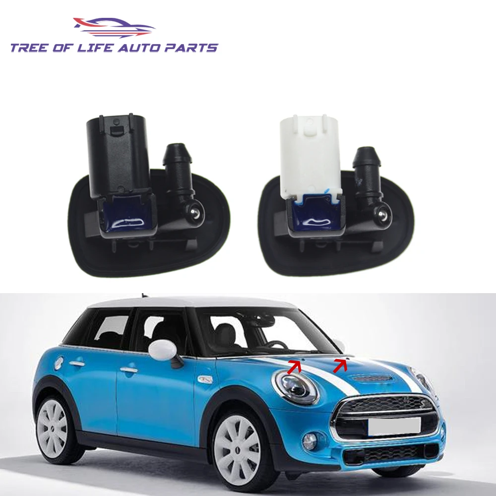 1/2x Car Windscreen Washer Nozzle Heated For Mini Hatch F56 F55 F57 F54 2014-up 61667410756 61667411719 61667410761 61667330654