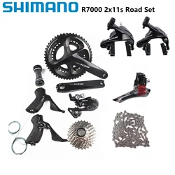 Shimano 105 R7000 2x11Speed Groupset R7100 Crankset Chain FD R7000 RD SS/GS 28T Road Bike Rim Groupset