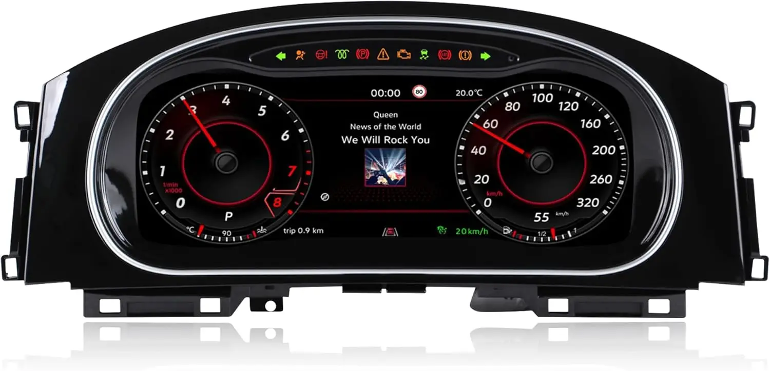 Digital Cluster for Volkswagen Golf 7 2014-2020 12.3 inch Linux System Speedometer Instrument Dashboard 1920x720 Screen