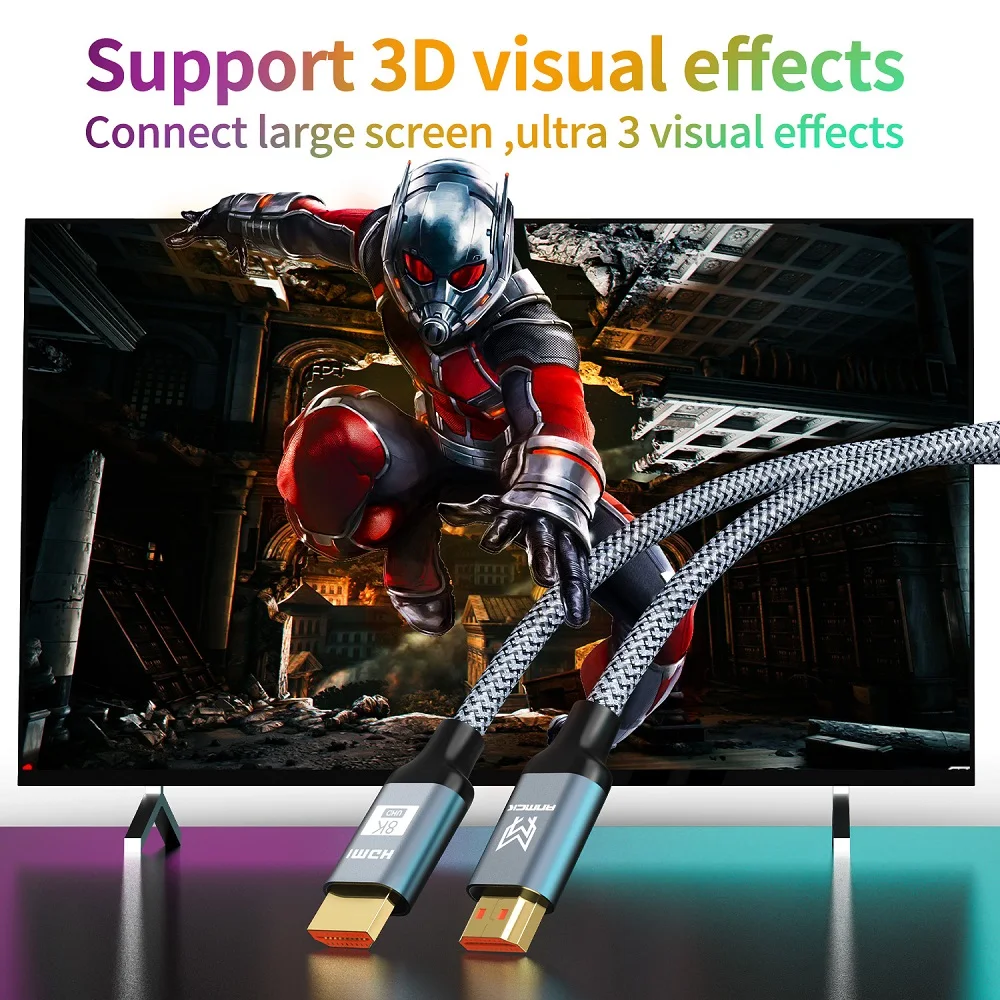 3D, HDR, 4K, 60Hz, Ultra HD, Cabo Compatível com HDMI, 8K, 2.1, 0.5m, 1m, 3m, 5m, interruptor do divisor, PS4, tevê caixa, projetor