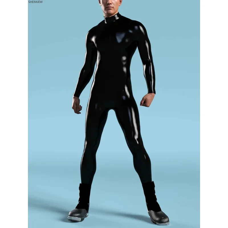 RT01 Unisex Sexy Jumpsuit Halloween Punk Cosplay Zentai Suit Holiday Party Black Bodysuit Nightclub Catsuit Rave Suits Cycli*Jk2