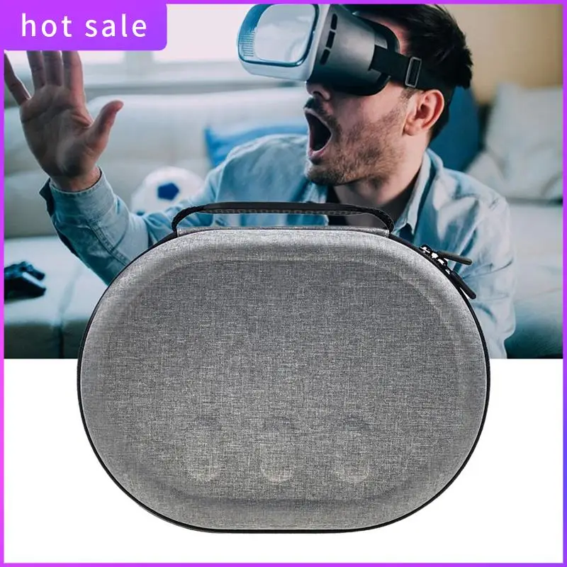 1 Piece Vr Glasses Headset Handheld EVA Protection Hard Case VR All-In-One Storage Bag Gray EVA For Oculus Quest 3
