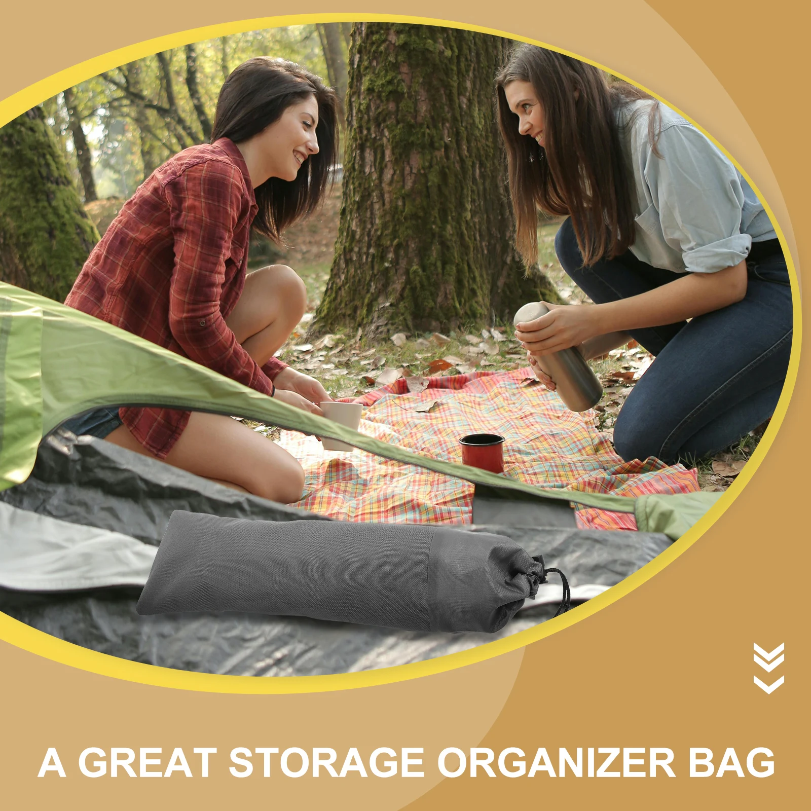 

2 Pcs Tingbag Tent Spike Pouches Camping Stake Storage Bags Toolkit Stakes 600d Oxford Cloth Spikes Pocket Accessories Portable