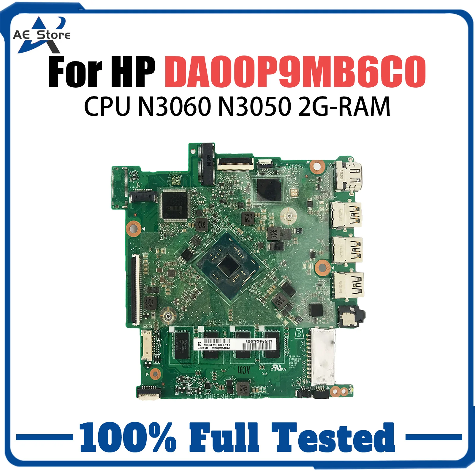 

DA00P9MB6C0 For HP Pavilion 14-BS Laptop Motherboard With N3060 N3050 CPU 2G RAM 100% Tested OK