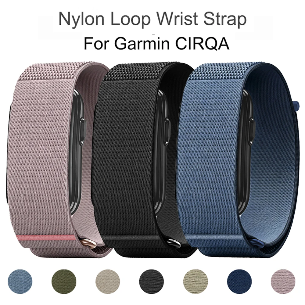 Image of Gewebtes Schlaufenarmband für Garmin CIRQA Fitness-Tracker, Leichtes, atmungsaktives, verstellbares Uhrenarmband
