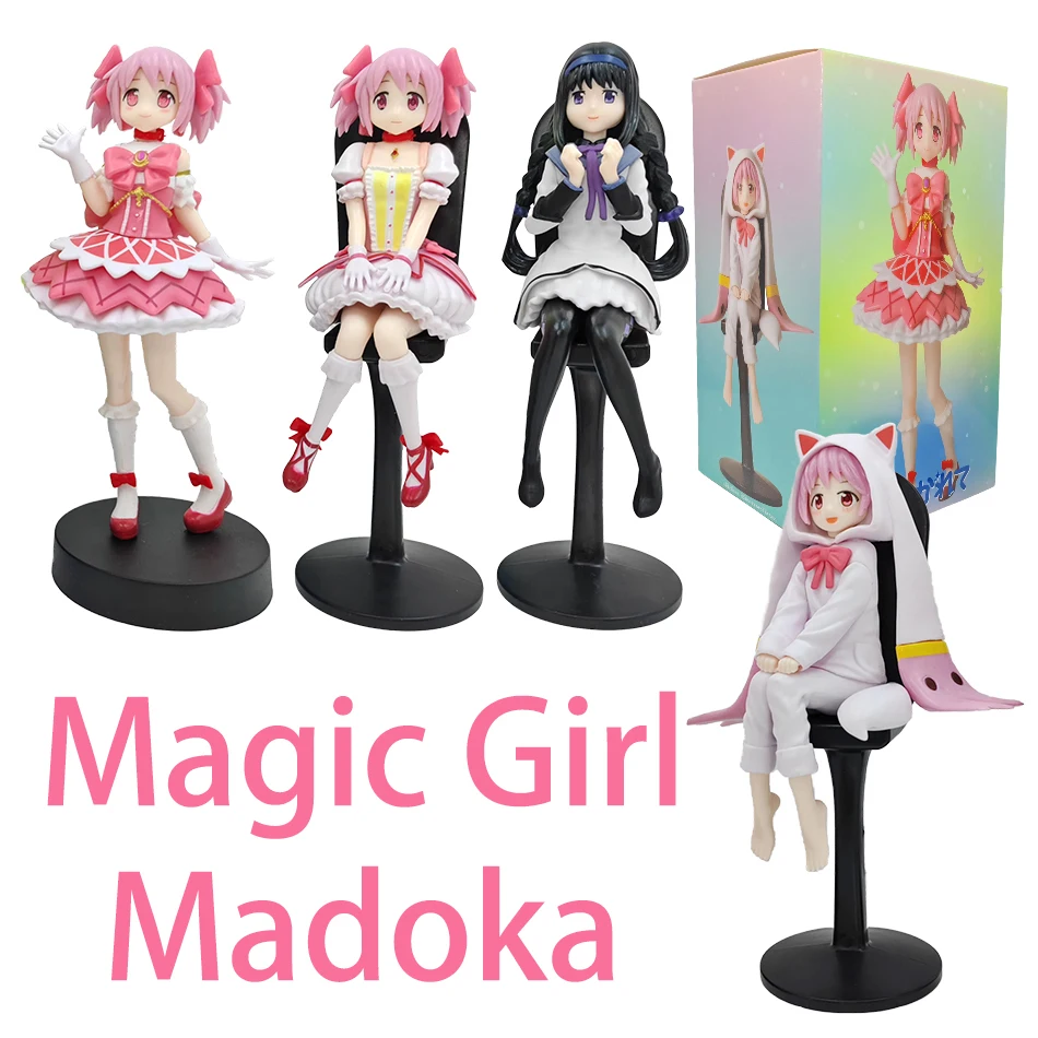 Magische Mädchen Anime-Figur Handgefertigte Madoka Kaname Homura Akemi Handgemachtes PVC-Modell Cartoon-Spielzeug Dekoration Geschenk