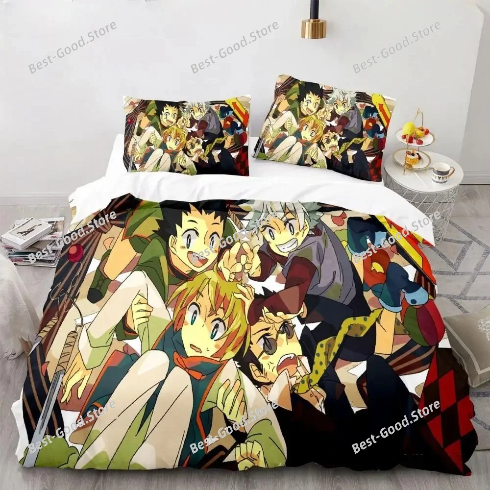 3D Print Anime Hunter X Hunter Duvet Cover Set Bedding Set Japanese Anime Twin Queen King Quilt Cover Pillowcases Home Textiles