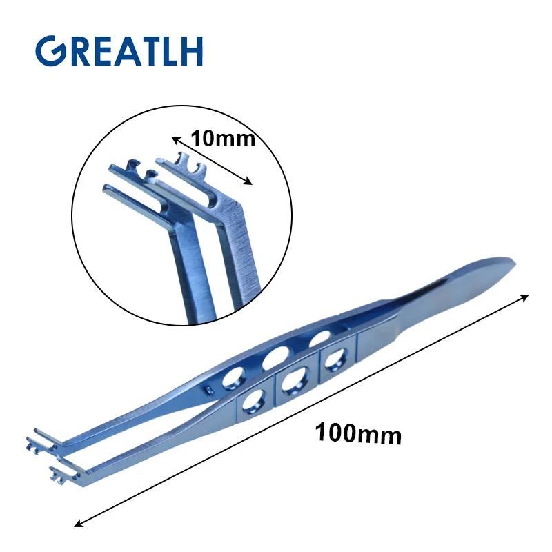 

Lens Folding Forceps Titanium Ophthalmic Tweezers Flat Handle Tweezers Autoclavable Ophthalmic Eye Instrument