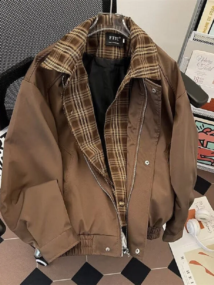 

Винтажная лоскутная бейсбольная куртка, мужская весенне-осенняя одежда с воротником на молнии, повседневная верхняя одежда, внутренняя часть из полиэстера