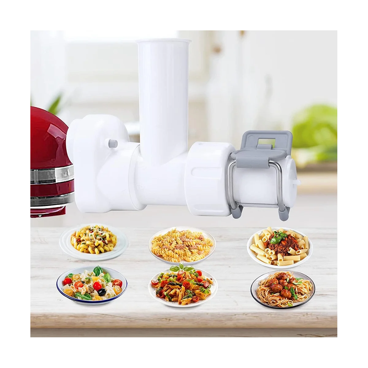 Mixer Accessories for Kitchenaid Stand Mixer with 6 Different Shapes Of Pasta Outlet Durable Pasta Attachment