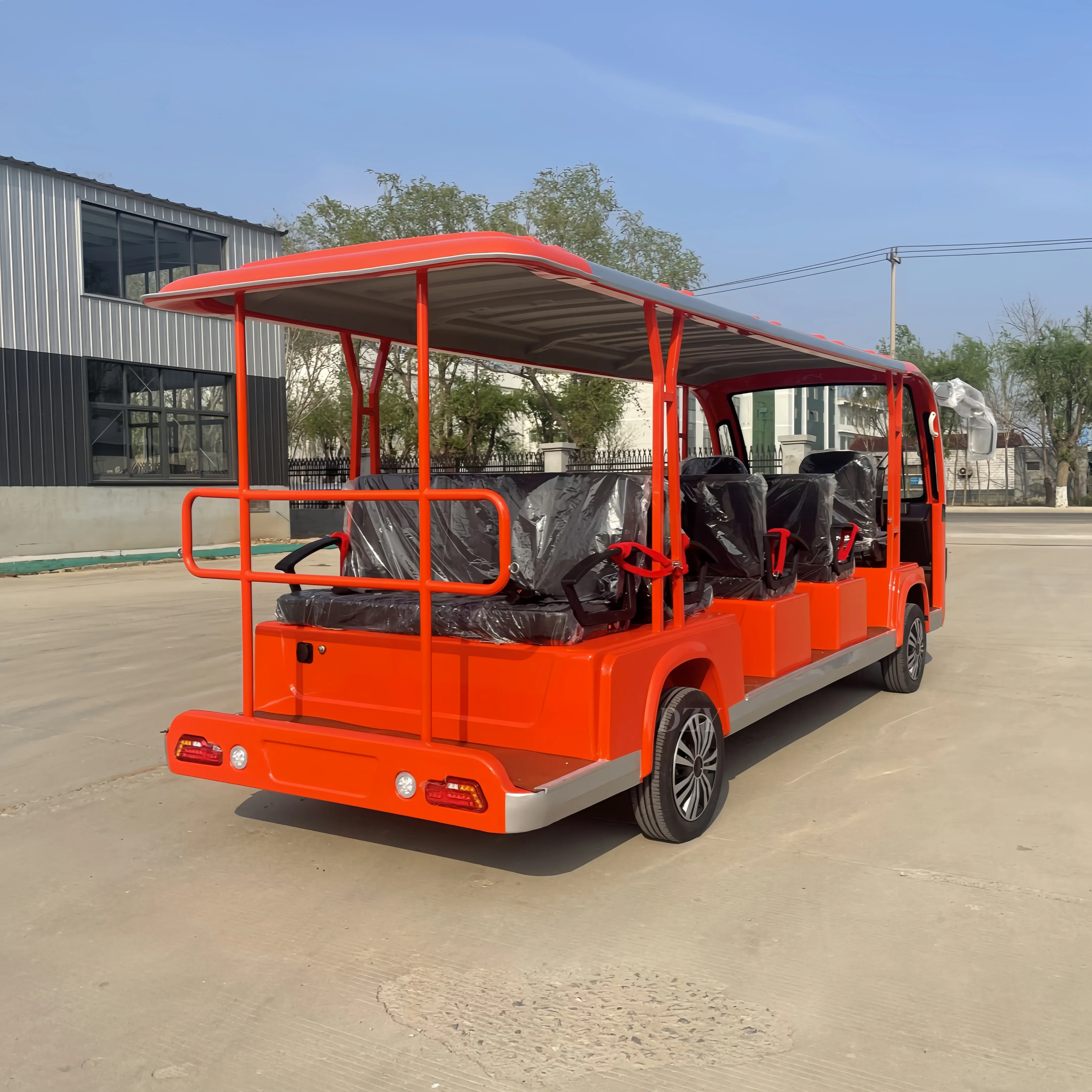 14 Seats Electric Mini Bus Sightseeing Shuttle Bus Wholesale Low Price for City School Transportation