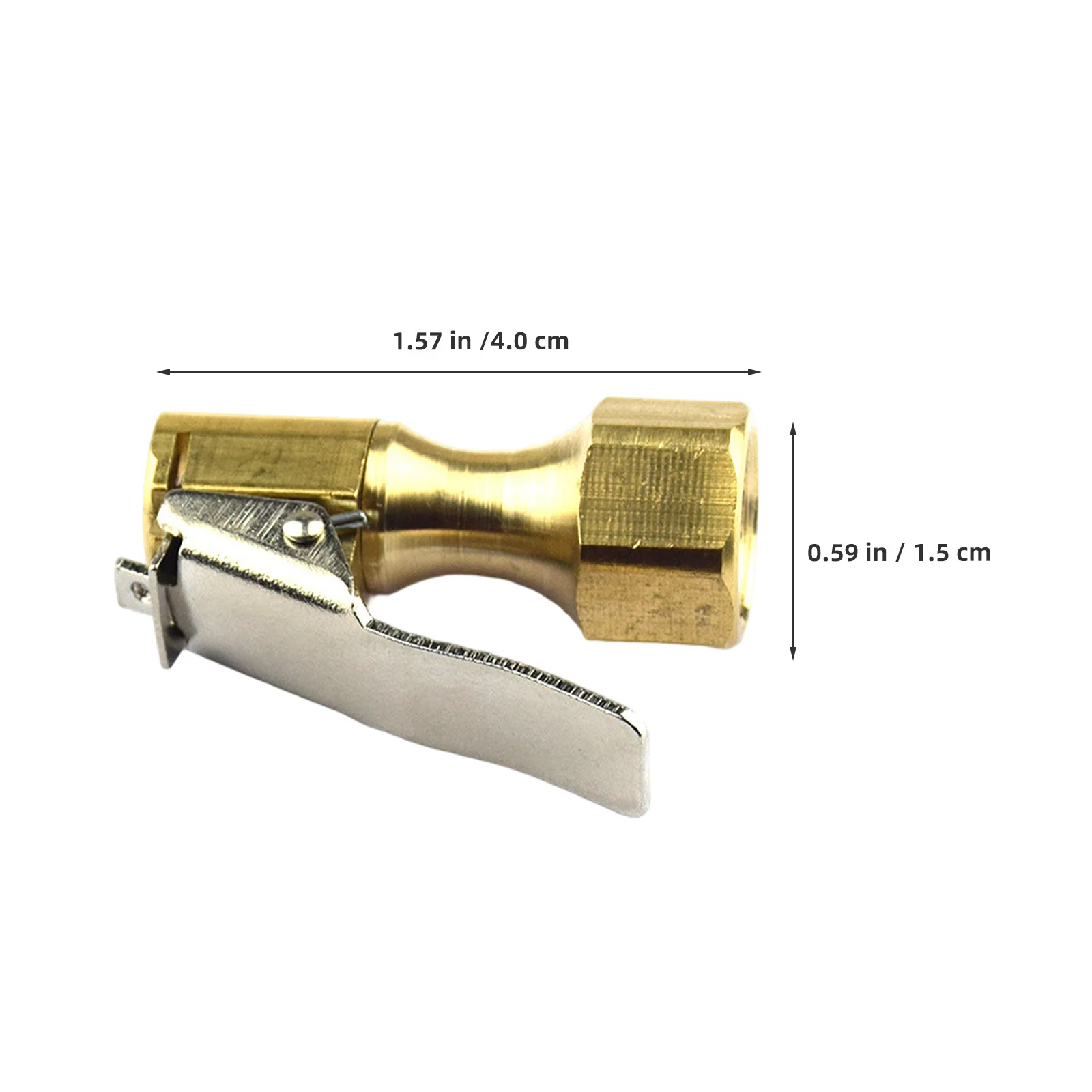 6 قطعة منفاخ إطارات نحاسي شديد التحمل تشاك لا تسرب كليب على فوهة الهواء لصيانة المركبات الإطارات تشاك فوهة هواء السيارة #3