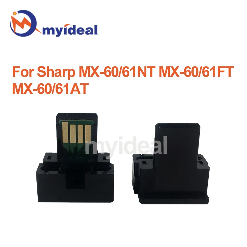 4PCS MX-60 MX-61 Toner Cartridge Chip MX2630N MX3050 MX3070 MX3550 MX3570 MX3060N MX3560N MX4050 MX4070 Printer Rest Chips