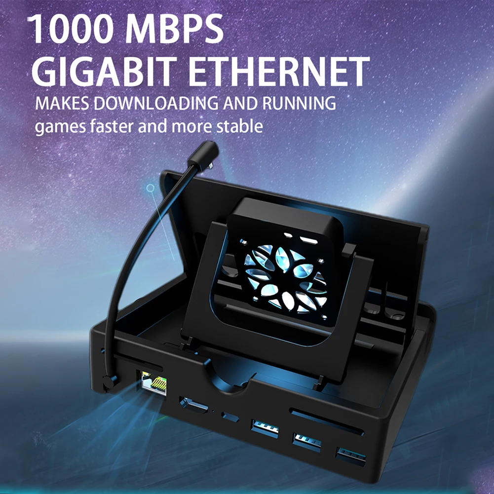 Основание охлаждающего вентилятора для коммутатора 2, док-станция для консоли, охлаждающая подставка, универсальная база 4 к/60 Гц, станция расширения HUB для Switch 2