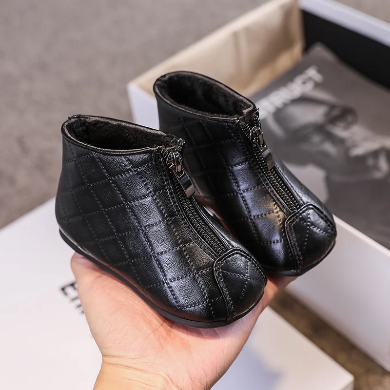 Female Baby Lightweight Non-slip Comfortable Booties 2025 Winter Fashion Sewing Design Warm Casual Girls Fashion Boots.
