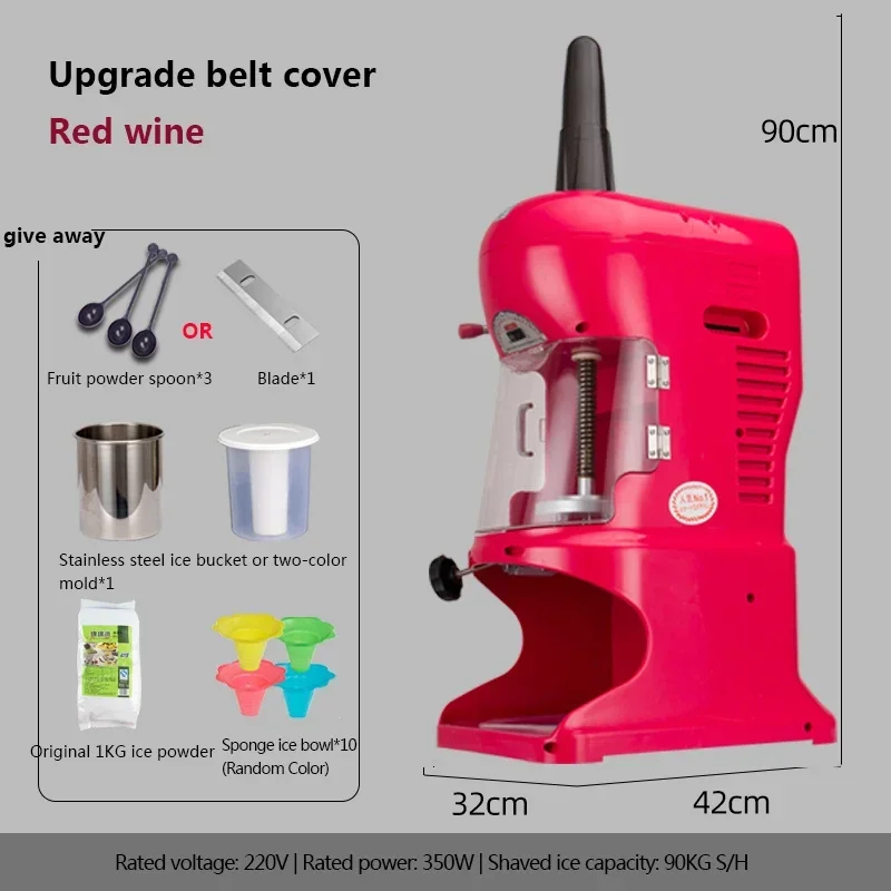 Máquina De Gelo Raspado Comercial, Floco De Neve Esmagado Fabricante De Gelo, Máquina De Smoothie Elétrico, Loja De Chá De Leite