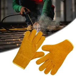 Gants de travail de soudage ignifuges en cuir de vachette, protecteur de soudage en métal thermo-verde, équipement de soudage, outils