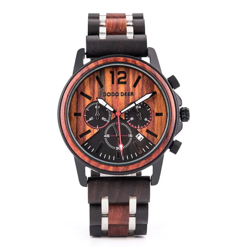 

2025 new retro designer wooden watch waterproof men's wooden watch