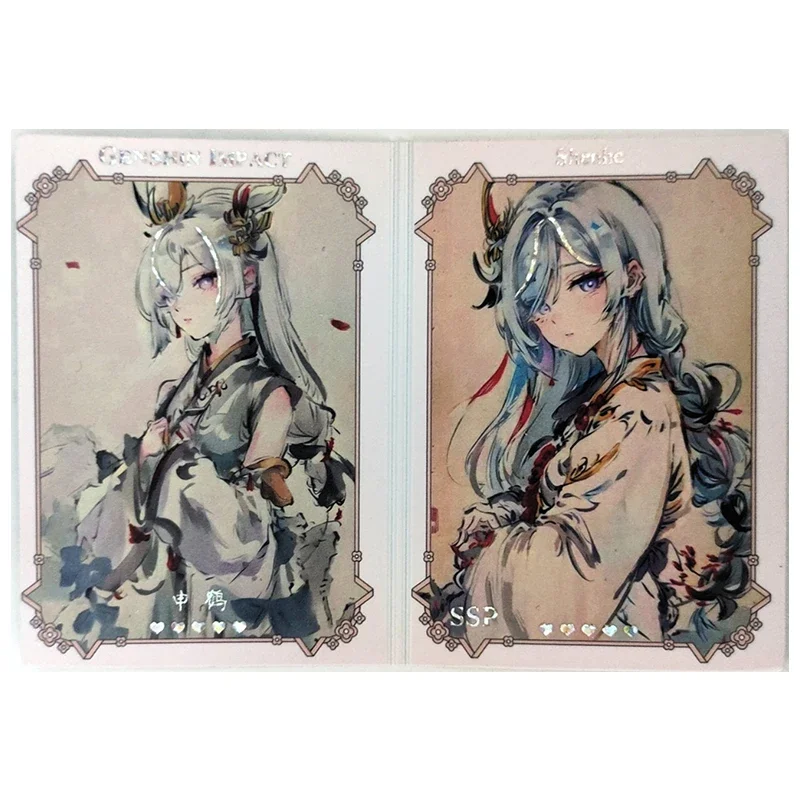 Anime Goddess Story Rare SSP Folding Refractive Flash Cards Shenhe Yelan Yoimiya Toys for boys Collectible Cards Birthday Gifts