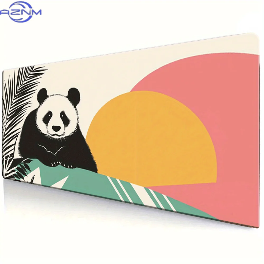 1 Pack, Oversized Mouse Pad, Hilltop Statue Looking City, Suitable for Computer and Notebook Gamers and Office Workers, Fashiona