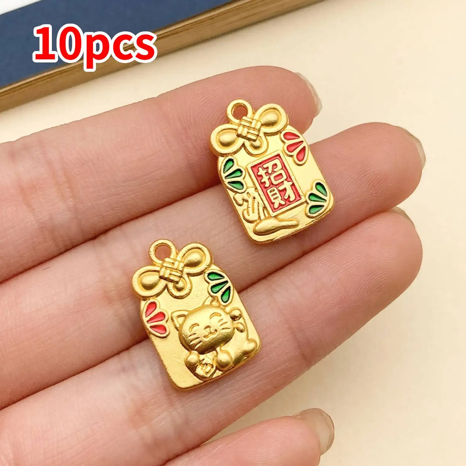 10pcs Gold-plated Metal Charms for DIY Accessories