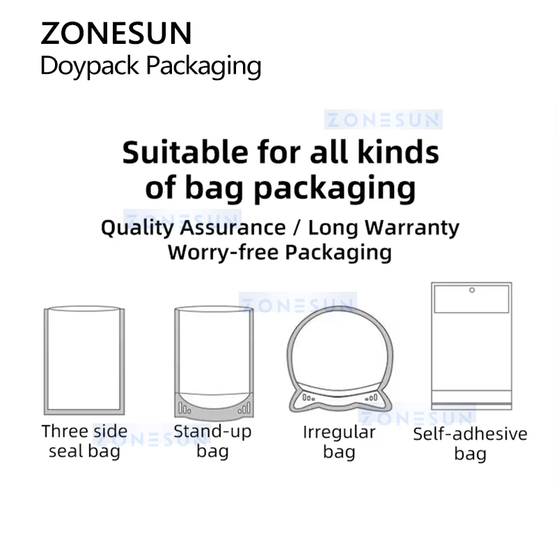 Zonesun Pouch Packaging Machine Doypack Packing Machine Automatic Powder Filling and Sealing Machine Auger Filler ZS-FSFM1