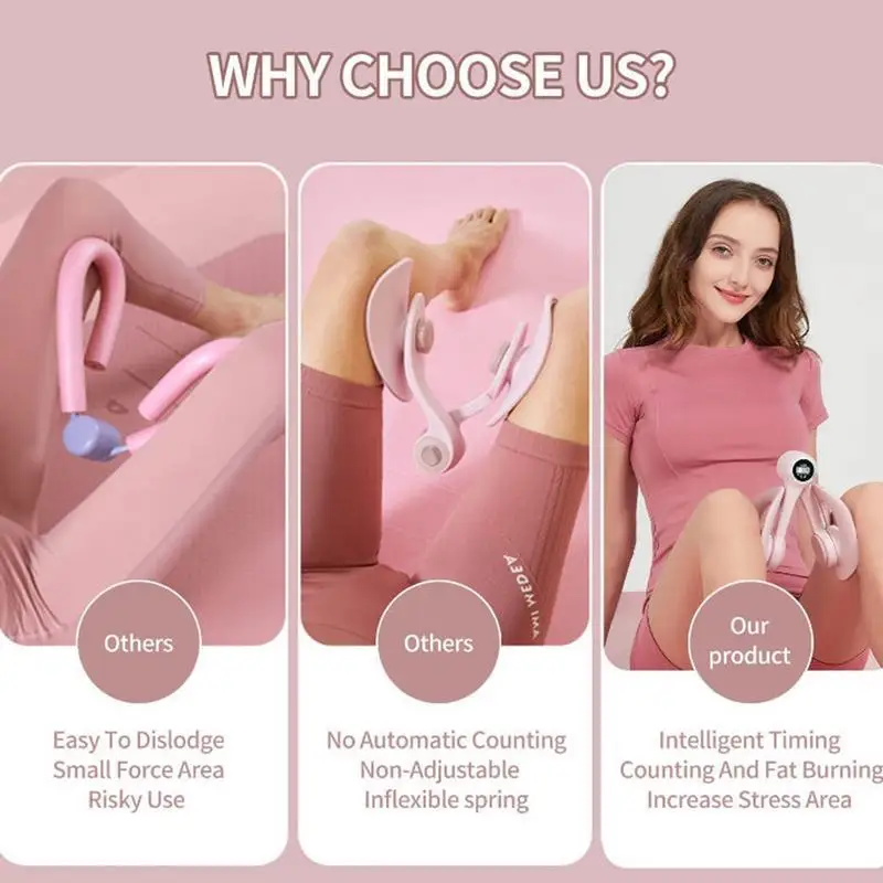 Inner Thigh Exerciser Hip Trainer Workout Equipment Pelvic Floor Muscle Repair Trainer Inner Thigh Exercise Workout Equipment