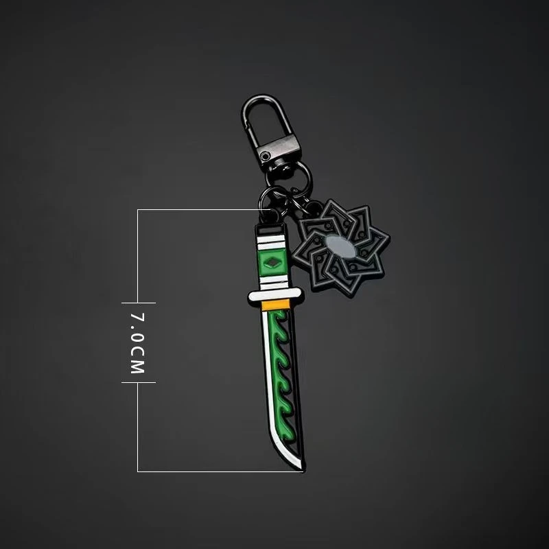 Demon Slayer Kanroji Mitsuri Tokitou Muichirou Iguro Obanai High Value Creative Metal Keychain Boy Backpack Pendant Decoration view 6