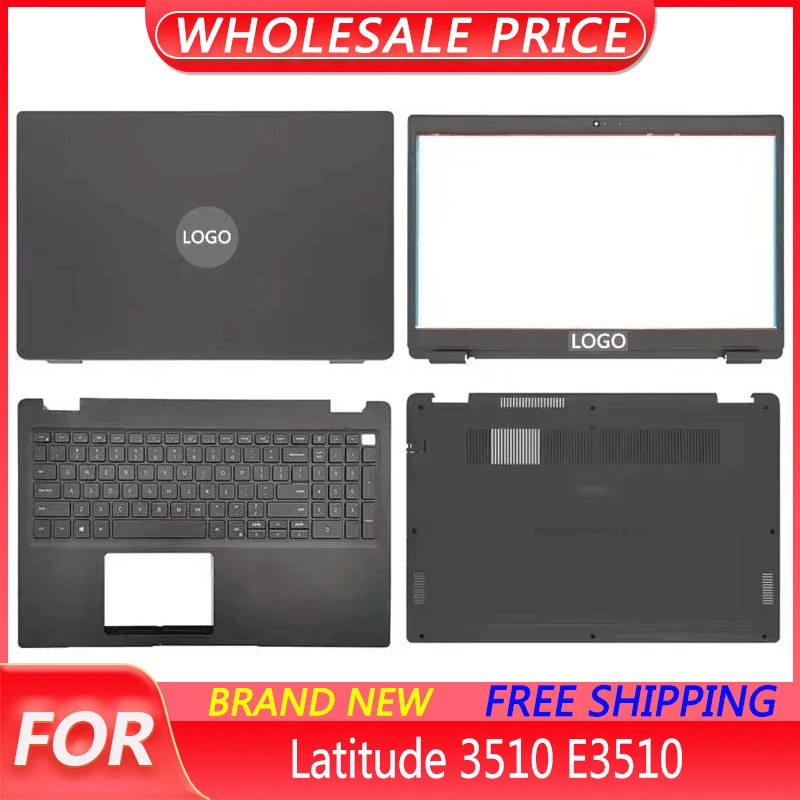 

New For Latitude 3510 E3510 Laptop LCD Back Cover Front Bezel Upper Palmrest Bottom Base Case Keyboard Hinges