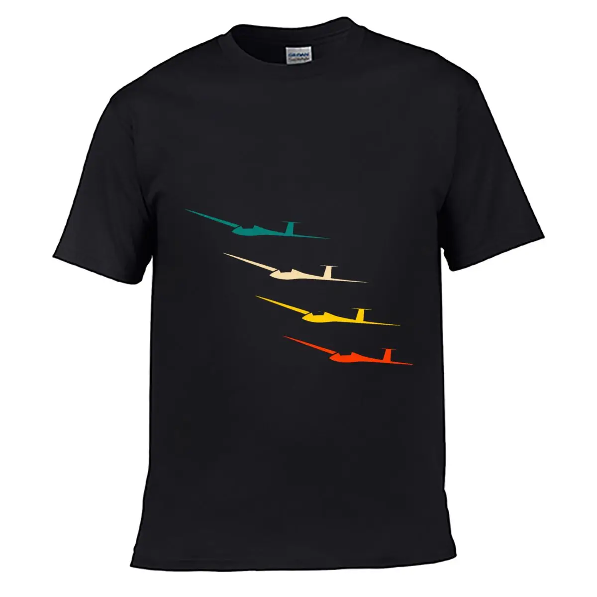 Camiseta de manga corta Colorful Glider Formation Flight Sil
