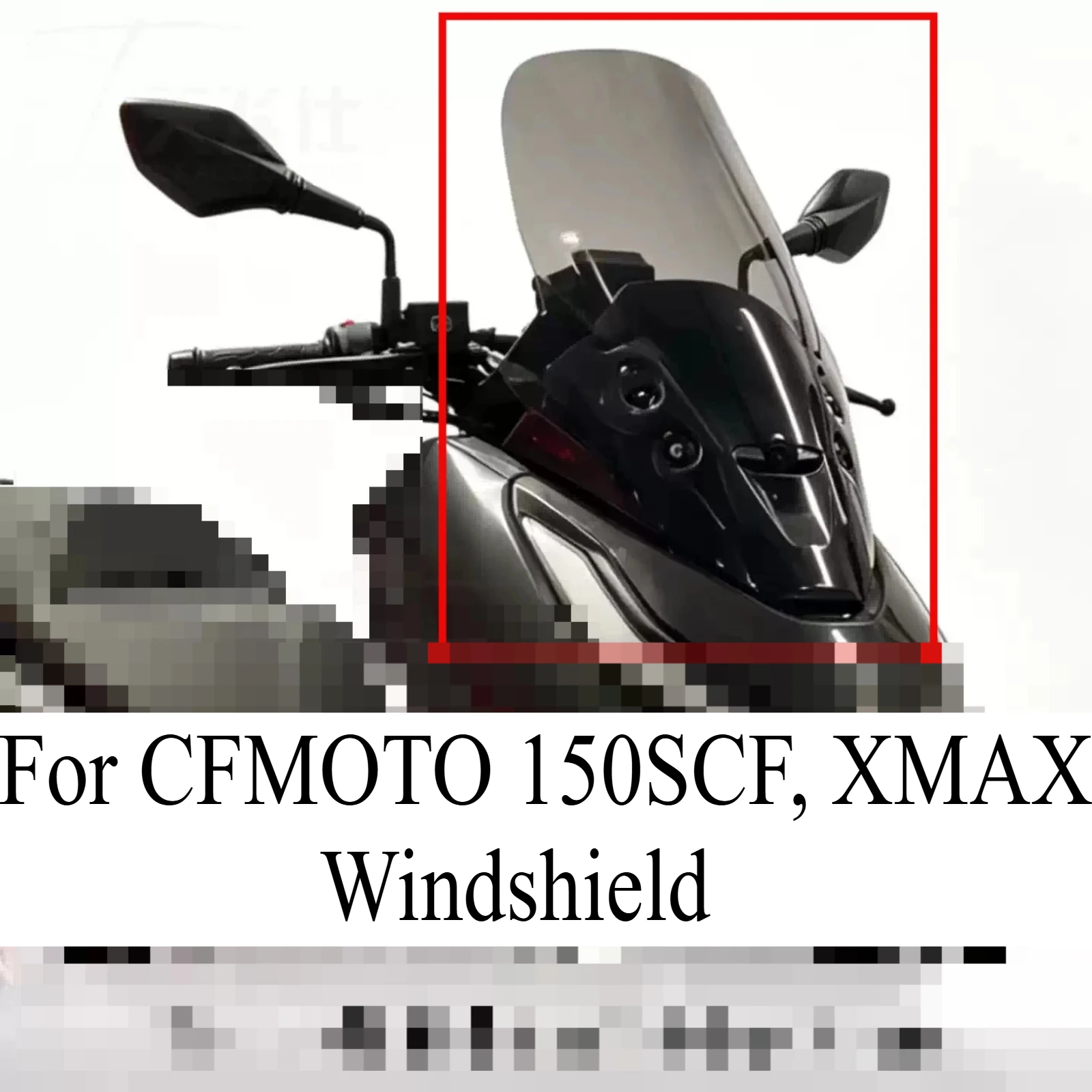 Motorcycle Modified Windshield Wind Deflector Heightened Windshield Front Glass Accessories Parts For CFMOTO 150SCF, XMAX