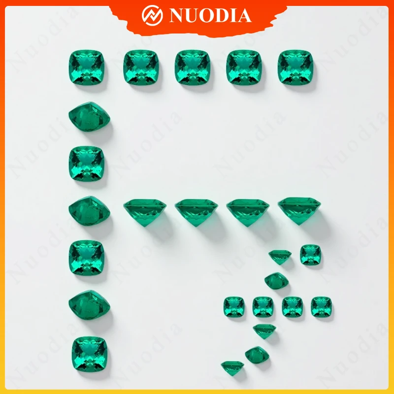 

Top Hydrothermal Columbia Lab Grown Emerald Gemstone SQ Cushion Cut Synthetic Emerald Stone With Selectable AGL Certificate
