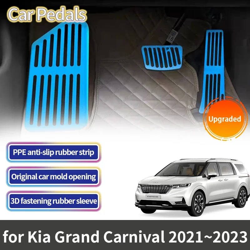 For Kia Grand Carnival KA4 2021 2022 2023 Accessories Car Pedals Pad Accelerator Fuel Brake Footrest Non-slip Pedal Cover Parts