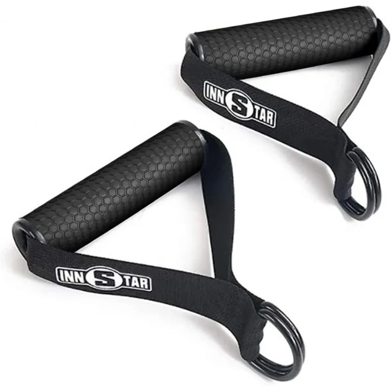 

Ручки для кабельных тренажеров INNSTAR, усиленные рукоятки для тяжелых упражнений с прочным ABS-сердечником, D-образная форма