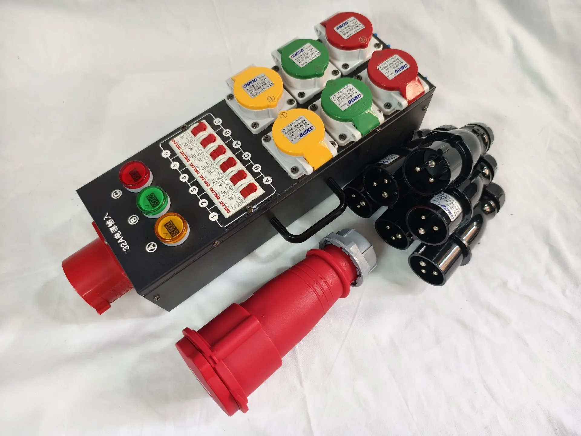 12 Channels 12 Ways Stage Power Distribution Box with Waterproof Sockets Stage Power Distro Box Power Distro Equipment for Stage