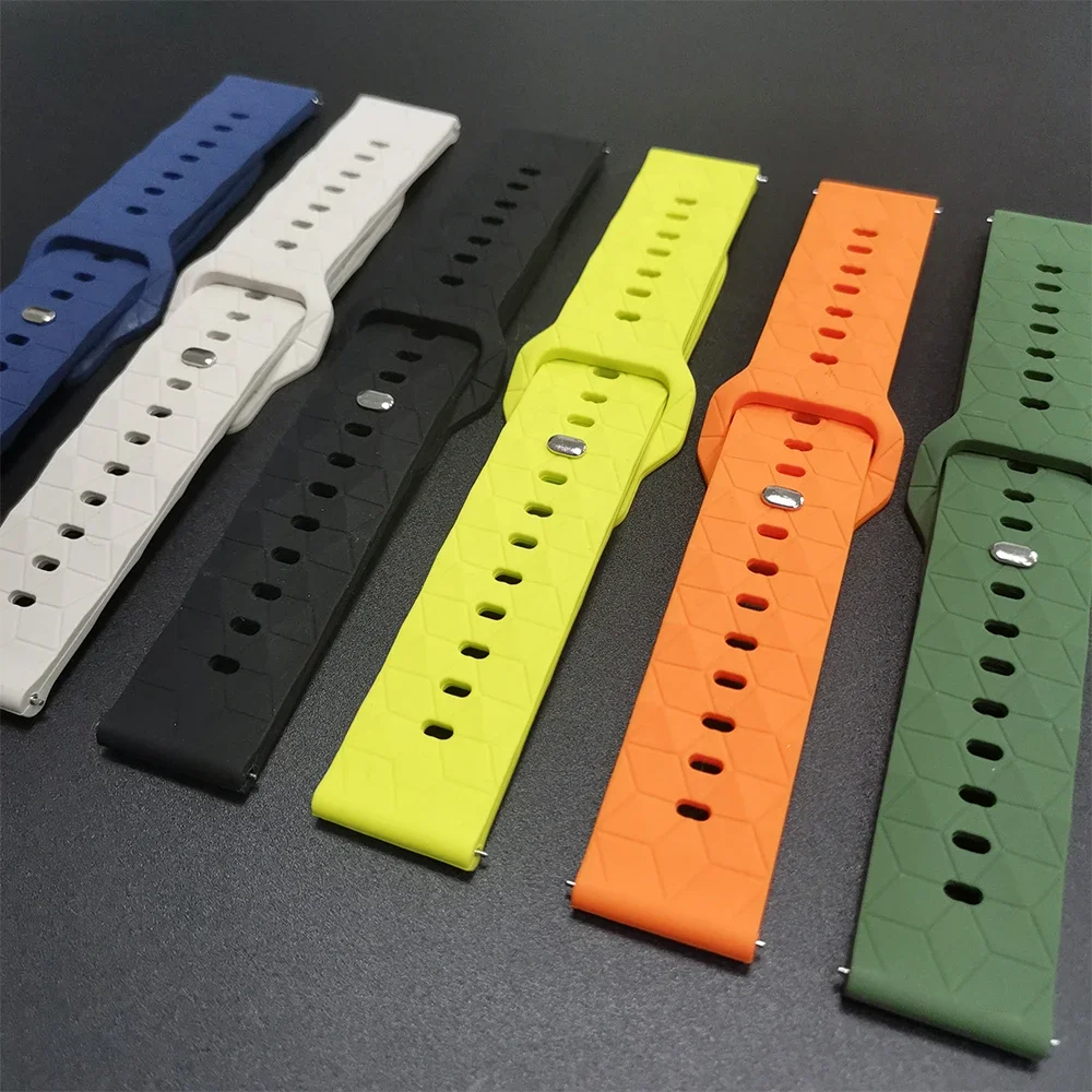 22mm Silicone Watch Strap for Zeblaze Stratos 4 GPS/Ares 3 Pro Sports Wristbands for Zeblaze Btalk 2 3 Pro/Plus Bracelets Correa