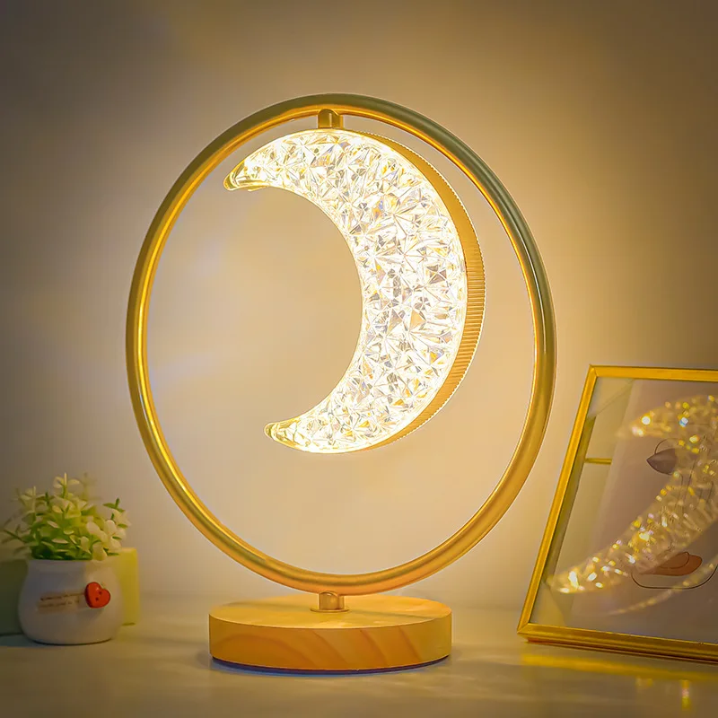مصباح ليلي مزخرف إبداعي لغرفة النوم بجانب السرير، ديكور ممتاز، هدية المشاهير على الإنترنت، نجوم القمر