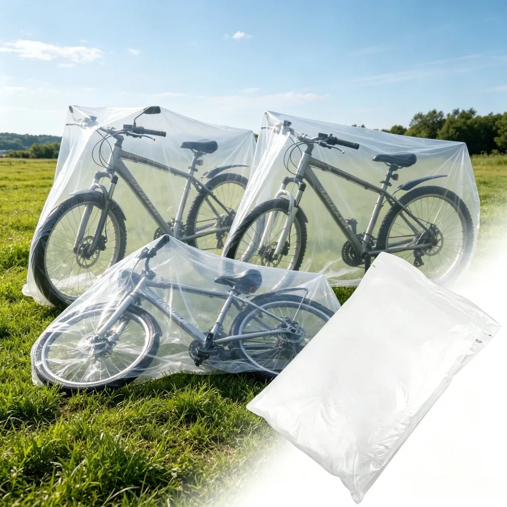 1/3/5/10pcs Dual-Purpose Bicycle Cover — Reinforced Stitching; Features Waterproof, UV-resistant, and Tear-resistant Properties
