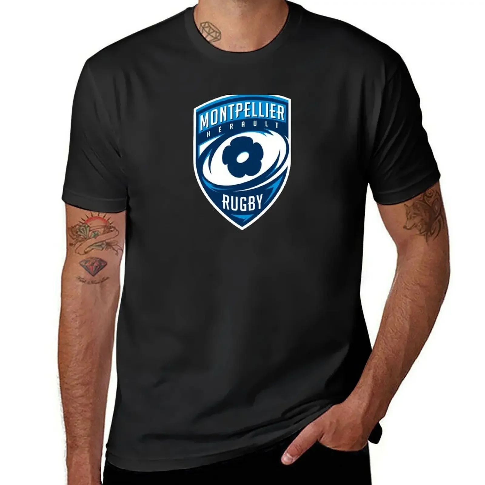 Montpellier Hérault Rugby T-Shirt animal prinfor boys Aesthetic clothing cute tops anime clothes Men's cotton t-shirt 2025 new m