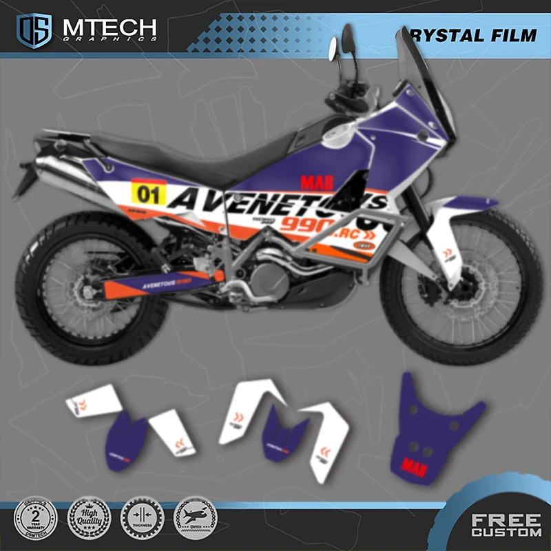 DSMTECH Custom Motorcycle Graphics Decals Stickers Kits For KTM 2003 2004 2005 2006 2007 2008 2009 2010 2011-2016 ADV990 008