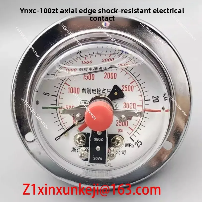 Axial Edge YNXC-100ZT Seismic Resistant Electric Contact Pressure Gauge Seismic Resistance 0-25 40MPA