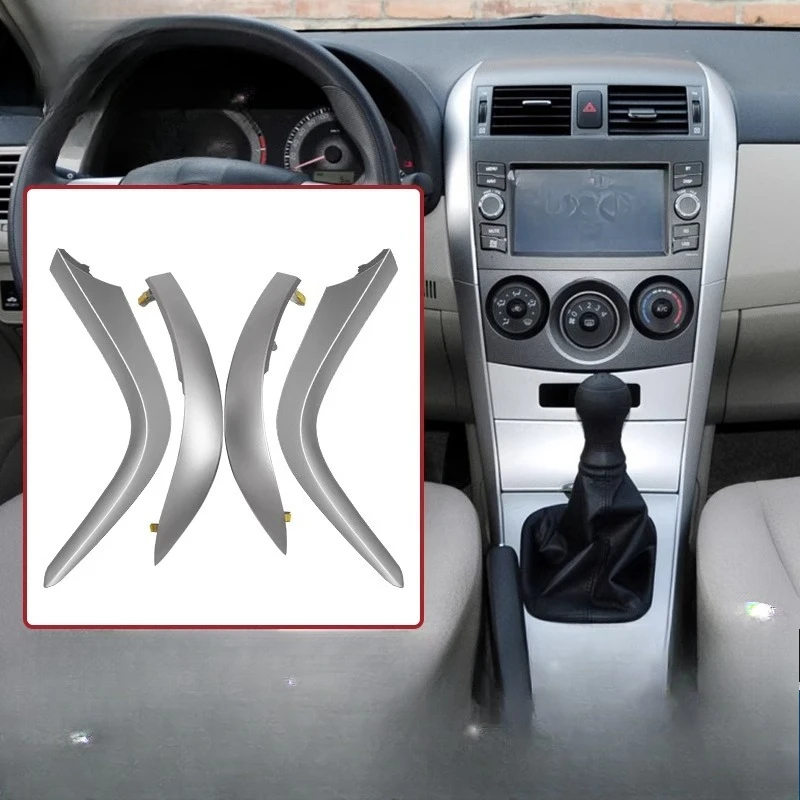 

1pcs For Toyota Corolla (2007-2013) Dashboard Vent Trim Plates (Top and Bottom) Center Console Trim Strip