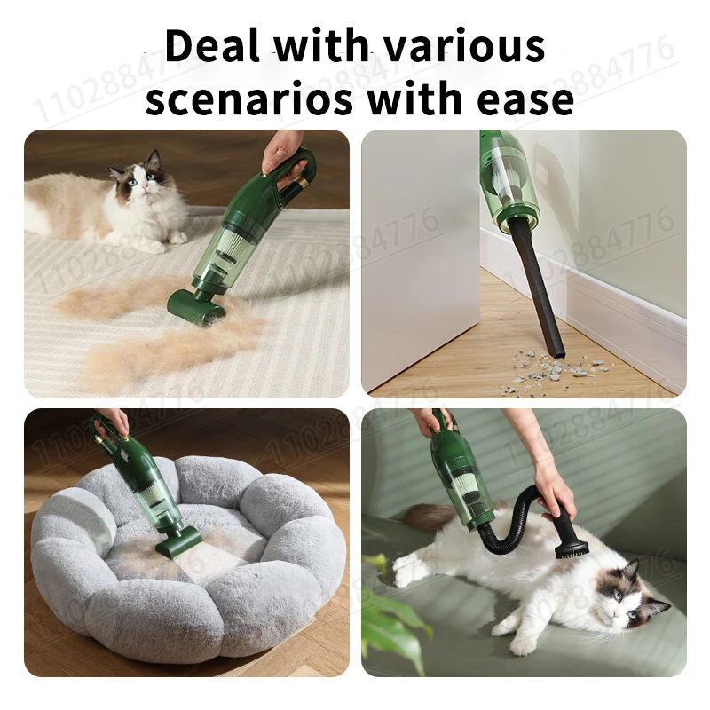 Vacuum Cleaner Household Small Wireless Charging Large Suction Power Powerful Hand-held Pet Cat Hair Carpet Bed Sofa Cleaner