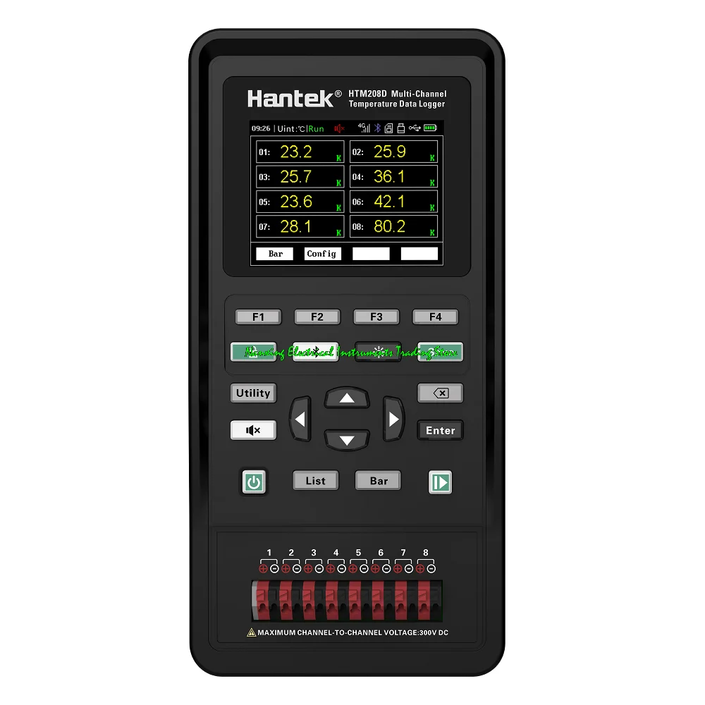 Hantek Handheld Tester Temperatura, Multi-Channel Detector, Detector de Temperatura, U Disk, HTM202B, HTM204B, HTM208B, 2CH, 4CH, 8CH