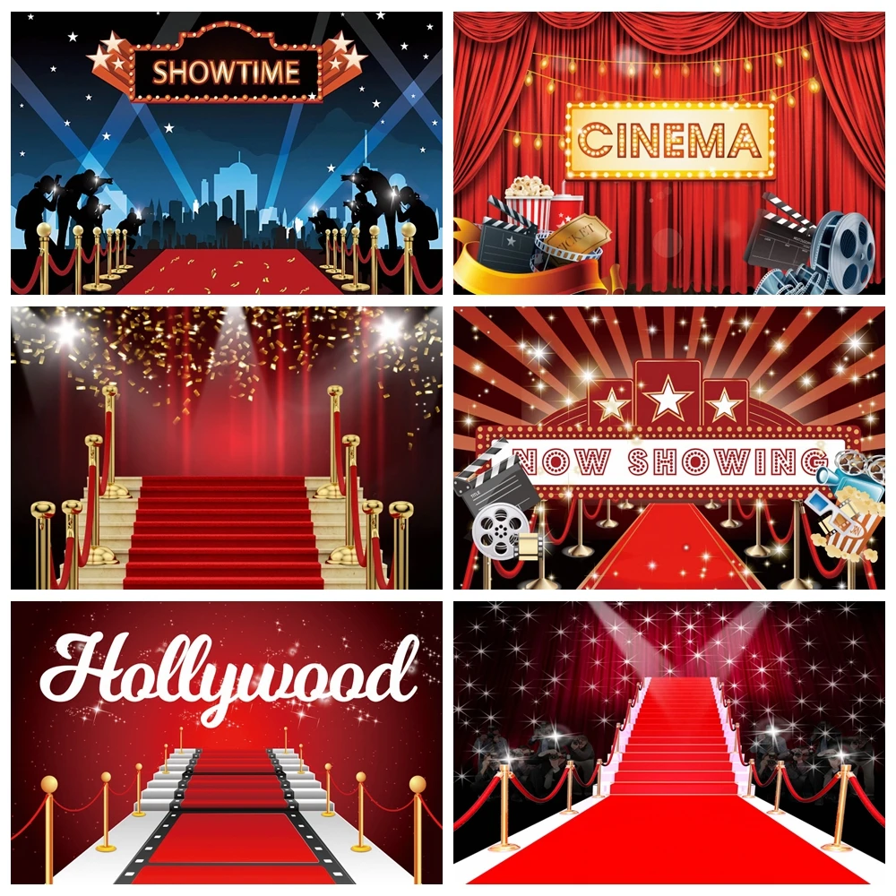 

Movie Night Theme Hollywood Party Decorations Home Theater Photography Background Banner Background Retro Birthday Star Stage