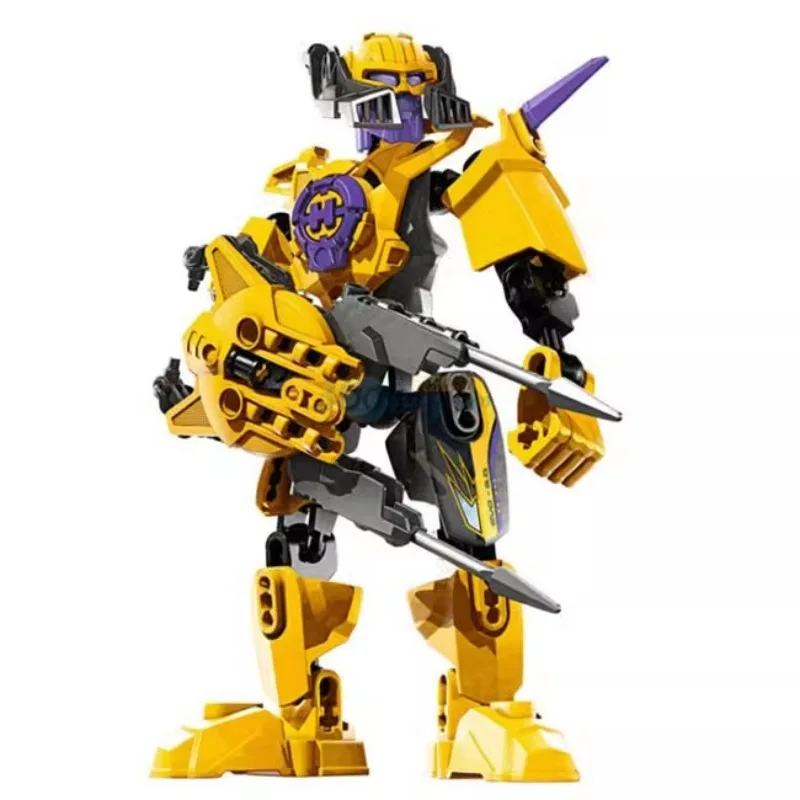 Hero Factory Star Warrior Bionicle Bausteine, Furno Evo Kombinierter Roboter-Mech Modellbausatz für Kinder, Feiertagsgeschenk – Detail 6