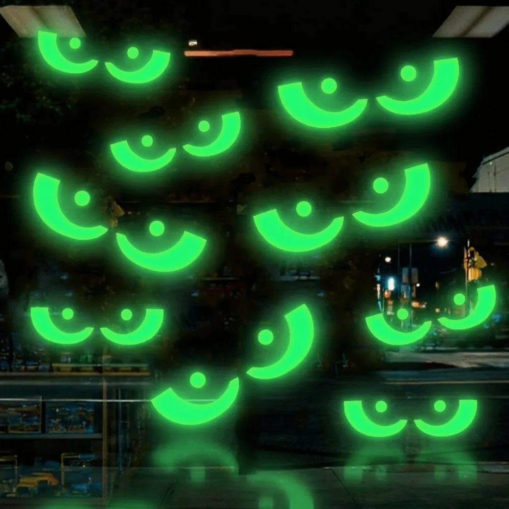 PVC Peeking Eyes Decals Non-Damaging Removable Glow In The Dark Stickers Self Adhesive Luminous Wall Decals Door Decor