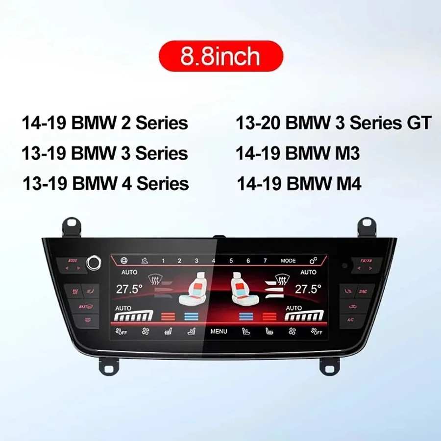 New For BMW 3 4 Series F30 F31 F32 F33 F36 2013-2019 AC Panel Touch Screen Digital Voice Control Climate LCD Display Upgrade