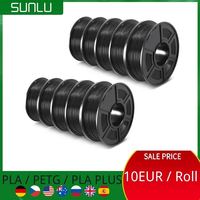 SUNLU PLA PETG PLA Plus Filaments 10 Rolls 3D Filament 1KG/roll 1.75mm 100% Filament Lines Up Neatly For 3D Printing From EU US